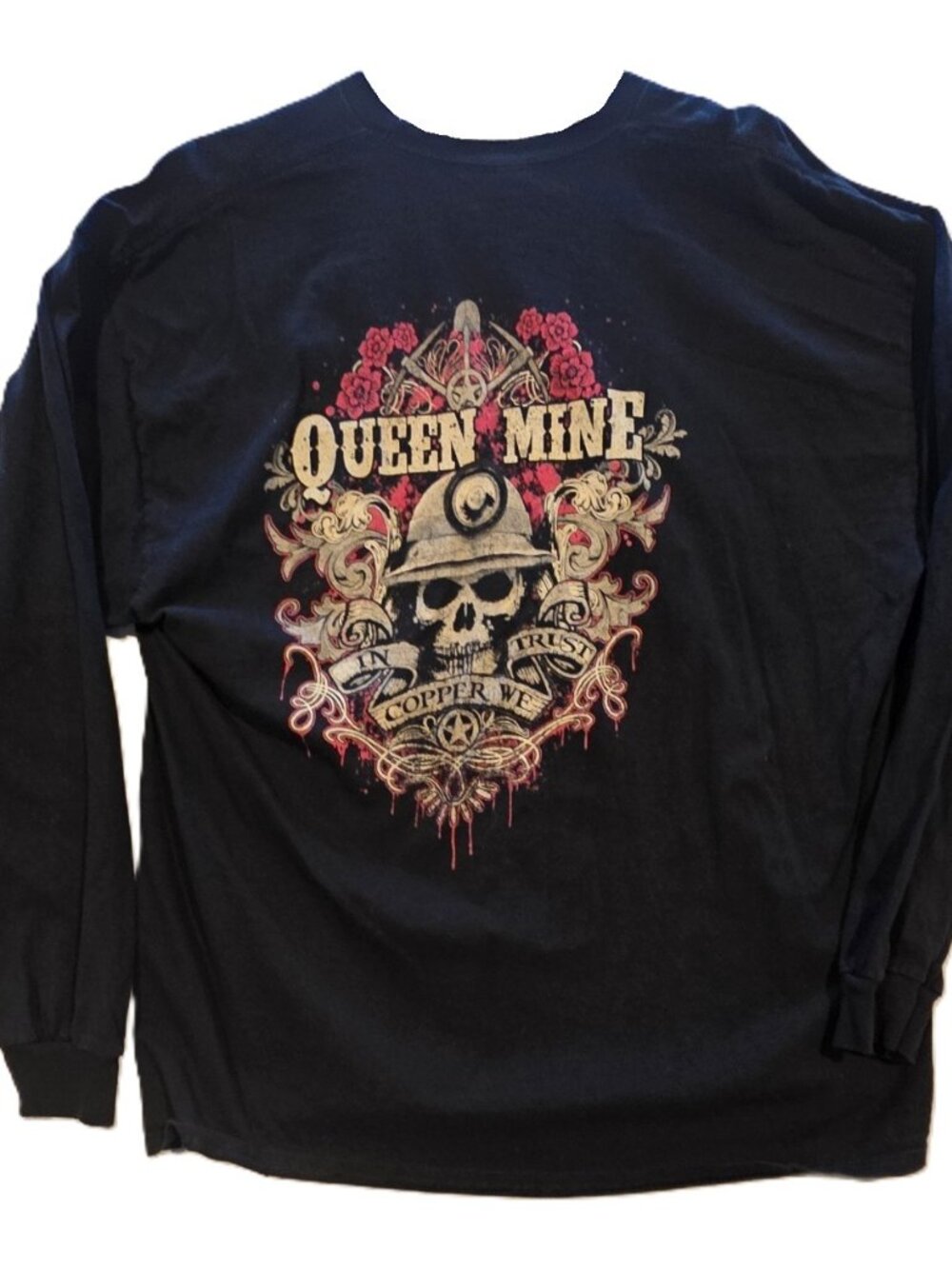 *Copper Queen Mine "In Copper We Trust" Long Sleeve Shirt from Bisbee, Arizona* - Picture 3 of 4